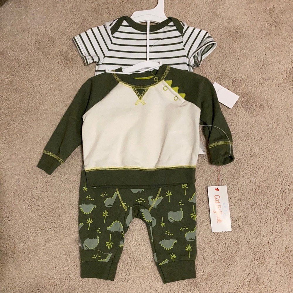 NWT 3 pc Dino Jogger Outfit